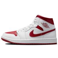 Air Jordan 1 Mid 'White Pomegranate' Women's BQ6472-161 36.5 gray