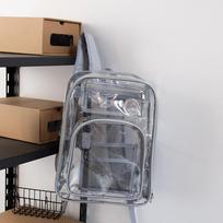 Schoolbag spot supply PVC backpack pvc schoolbag, large capacity backpack pvc transparent backpack raudona