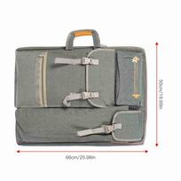 4K Sketch Carry Pack Canvas Art Storage Pouch Art Shoulder Bag  Daily Art Class Use žalia