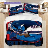 Buffalo Bills Football Spirit Bedding(1 * duvet cover + 2 * pillowcase, without core)Christmas birthday gift Soft and comfortable Bedding set 135x200cm
