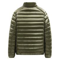 Down Cotton Jacket Light And Thin Stand Collar Loose Large Casual Down Jacket XXXXL gray