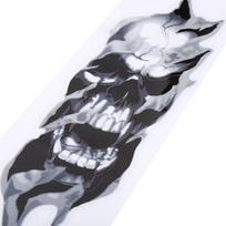 2 Pcs FORK SKULLS Stickers Sportster Softail Dyna Electra Street Glide gray