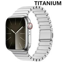 Titanium Men Strap for Apple Watch Band Ultra 3/2 49mm 11 10 46mm Magnetic Buckle Bracelet for iwatch Series 9 8 7 SE 45mm 44mm for Ultra 3 2 1 49mm sidabras