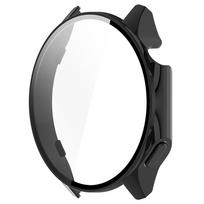 OPPO Watch X/OnePlus Watch 2 apsauginis dėklas Kietas PC dėklas su grūdinto stiklo ekrano apsauga Kietas PC apsauginis rėmelis Pilnas apsauginis korpusas gray