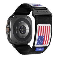 Strap For Samsung Galaxy Watch 7 Ultra 47mm accessories Sport Fabric Rugged Nylon bracelet correa Galaxy watch Ultra band 47 mm Galaxy watch 7 Ultra&L black