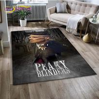 P-Peaky Blinders Tommy Shelby Area Rug,Carpet Rug for Home Living Room Children's Bedroom Sofa Doormat Decor,Non-slip Floor Mat 40x60cm(15x23in) gray