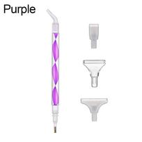 DIY Crafts Sewing Accessories Spiral Flower Point Drill Pen Resin Pen Diamond Painting Pen 5D Diamond Painting violetinė