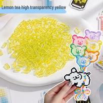 High Transparency 2.6mm Glass Bead Refill Pack, Ice Clear, Assorted Colors, 1000 pcs yellow