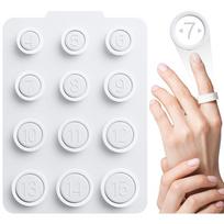 Ring 4 Sizing Kit Professional Finger Measuring Tool Smart Ring Measure Your Finger Size Before Buying a Ring Size 4 to 15 white
