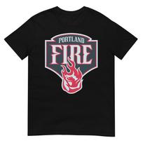 WNBA Portland Fire Logo Shield Crest Emblem T-Shirt L white