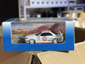 Fuji 1:64 Gtr R34 Alloy Car Model gray