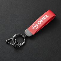 High-Grade Leather Car Keychain Holder Keyring For Opel Astra j Insignia Astra g Corsa Zafira b Mokka Vivaro Meriva Accessories Vg8 raudona
