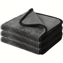 3PCS Magic Microfiber Cleaning Cloths - No Streaks, Super Soft & Highly Absorbent- Quick-Dry, Reusable Cloths 3pcs tamsiai pilka spalva
