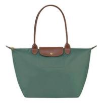 LONGCHAMP Le Pliage Poliamido Drobės Koldūno Formos Rankinė, Pečių Krepšys Didelė Moteriška Salotinės Žalios Spalvos 1899089P84 One Size 1 brown