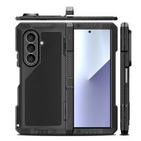 shellbox Dėl Samsung Galaxy Z Fold 8 Ultra Metalinis telefono dėklas Stovas Atsparus smūgiams ir kritimui Patvarus Galaxy Z Fold 8 juoda