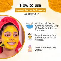 Khadi 100% Pure & Natural Kasturi Amba Haldi Powder – Organic Wild Turmeric for Glowing Skin, Tan Removal & Acne Control – Face & Body Care – 200g