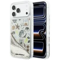 Karl Lagerfeld Liquid Glitter Beach & Sand dėklas iPhone 17 / 18 Pro Max, smėlio