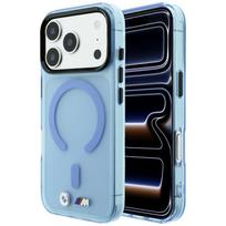 BMW M IML Frosted Metal Logo MagSafe dėklas skirtas iPhone 17/18 Pro Max, mėlynas