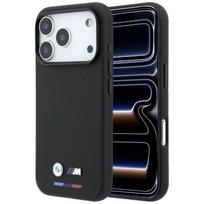 BMW M Quadrille Kevlar Tricolor & Metal Logo MagSafe dėklas iPhone 17/18 Pro Max, Juodas