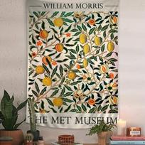 William Morris Art Colorful Tapestry Wall Hanging Hippie Flower Wall Carpets Dorm Decor Japanese Tapestry 50x70cm black