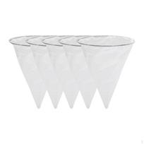 5 Count Mesh Filter Set for Deep Fryer Oil and Syrup Collection Lightweight gray