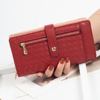 Newest Womenlong Wallet Rfid Anti-Theft Leather Wallets Ladies Clutch Bag Female Zipper Coin Purses Card Holder Wallets For Women brown