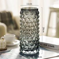 Rui Jie Nordic Light Luxury Waterdrop Bubble Glass Vase yellow