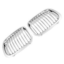 2 vnt. chromuotos priekinio kapoto inksto grotelės BMW 1998-2001 E46 320I 323I 325I 328I 330I 4 durų sedanui 51138208489 51138208490 CHINA white