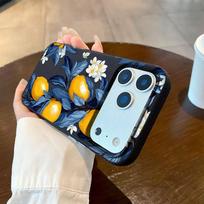 Oil Painting Orange Pattern Phone Case For iPhone 17 Pro Max 11 12 13 14 15 16 Pro 17 Air 15 14 Plus X XS XR Soft Cover iPhone XR white