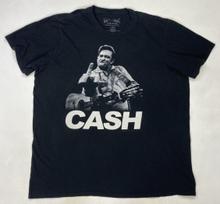 Johnny Cash Middle Finger Graphic T-shirt Men XXL Black Short Sleeve Music XXXL gray