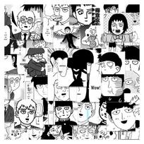 80 Sheets of Mob Psycho 100 Anime Graffiti Stickers for Phone Cases & Notebooks - DIY Decorative Decals. gray