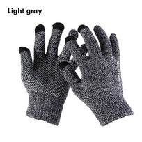 Fashion Stretch Non-slip Warm Gloves Full Finger Mittens Wool Knitted Touch Screen juoda