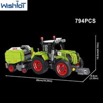 Farmer Series Truck MOC Building Blocks Tractor/Cultivator/Harvester Vehicle Boys Assembly Cars Model Bricks Toys Holiday Gifts No Box black