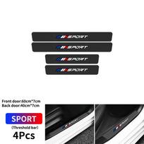Sport Carbon Fiber Car Door Sill Threshold Trunk Bumper Protector Stickers For Peugeot Aeat Cupra Alpine Volkswagen Toyota KIA black