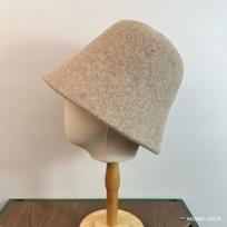 Žieminė 100% vilnos vintažinė šilta kibiro kepurė moterims Veltinio retro kupolinės vilnos kepurės Moteriškos mados britiško stiliaus Panama kepurės Kepuraitė M 55-59cm  beige