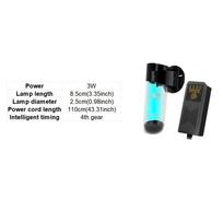 Atsparus vandeniui akvariumo UV sterilizavimo lempa Panardinama akvariumo UV šviesa Akvariumas 3W black