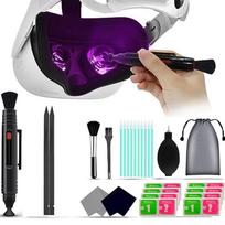 Universalus VR ausinių valymo rinkinys Anti-Scratch Dulkių Kameros Objektyvo Valymo Pieštukas Skirtas Quest 3S/3 Quest 2 Pico 4 VR Aksesuarams 16CM juoda