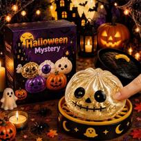 Halloween Mystery Blind Box Glitter Squishy Toys Pumpkin Ghost Eyeball Stress Relief Squeeze Toy Kids Halloween Gift brown
