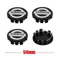For Nissan ArR44Pcs 54/60mm Nissan X-trail Qashqai Tiida Note Juke Sentra Patrol Leaf Accessories Car Wheel Center Hub Caps Rim Cover Badge black