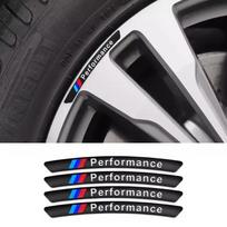 4 vnt. Automobilio ratlankio krašto lipdukas Automobilio emblemos apdaila BMW M Power Performance F10 F31 E36 E39 E87 E90 X3 X5 M3 M5 X1 X3 X5 black