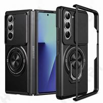 Case for Samsung Z Fold 8 Ultra 4G 5G Full Armor Sliding Camera Cover 360 PC Support Ring and Tpu Case Back Funda Shell Coque Samsung ZFold8 Ultra mėlyna