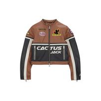 Jordan Travis Scott Cactus Jackets Women's Multicolor Crew Neck Moderate Other DX6168-256 XXL brown