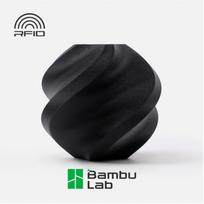 Bambu Lab PLA Matte 3D spausdintuvų filamentas, 1,75 mm, 1 kg, juodas