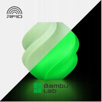 Bambu Lab PLA švytintis filamentas 3D spausdinimui, 1,75 mm, 1 kg, žalias