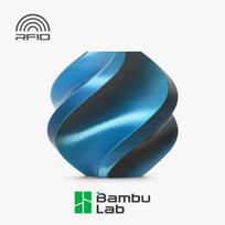 Bambu Lab PLA Silk įvairiaspalvis 3D spausdintuvo filamentas, 1,75 mm, 1 kg