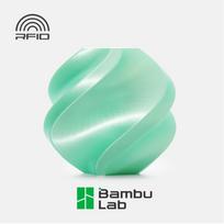 Bambu Lab PLA Silk+ 3D spausdintuvo filamentas, 1,75 mm, 1 kg, žalios spalvos