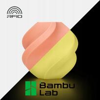 Bambu Lab PLA Glow siūlas 3D spausdintuvui, oranžinis, 1,75 mm, 1 kg, su RFID