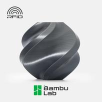 Bambu Lab PLA Silk+ 3D spausdintuvo filamentas, 1,75 mm, 1 kg, pilkas