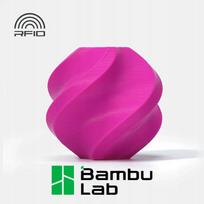 Bambu Lab PLA Basic 3D spausdintuvų gija, 1,75 mm, 1 kg, rožinė, „Refill“