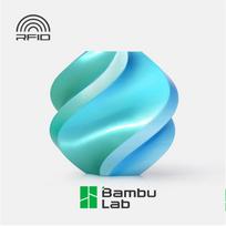 Bambu Lab PLA Silk 3D spausdintuvo filamentas, 1,75 mm, 1 kg, dviejų spalvų
